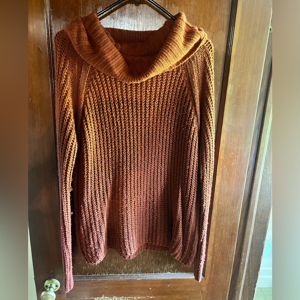 Burnt Orange Turtleneck Charlotte Russe